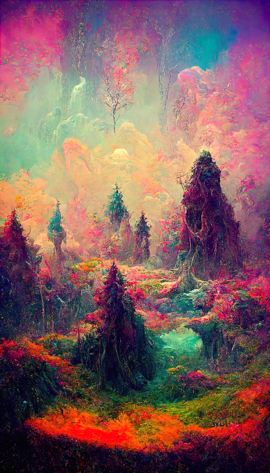 "Psychedelic Forest 1" - fine art print